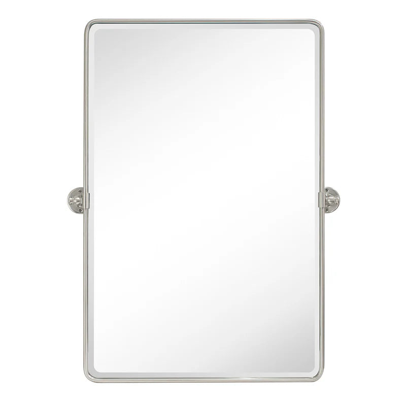 Woodvale Rectangular Pivoting Tilt for Bathroom Swivel Metal Framed Rectangle Wall Mounted Vanity Mirror