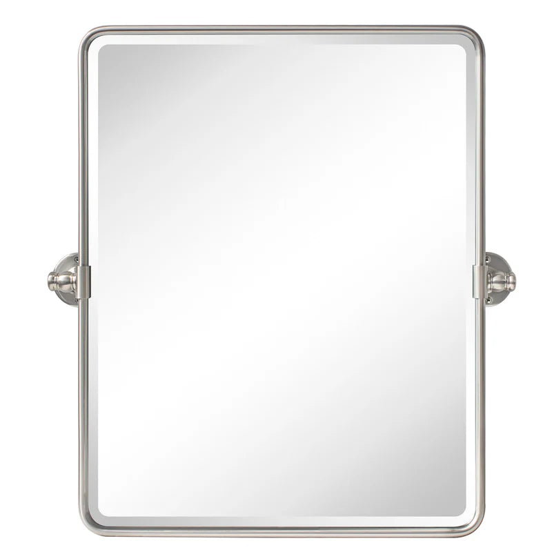 Woodvale Rectangular Pivoting Tilt for Bathroom Swivel Metal Framed Rectangle Wall Mounted Vanity Mirror