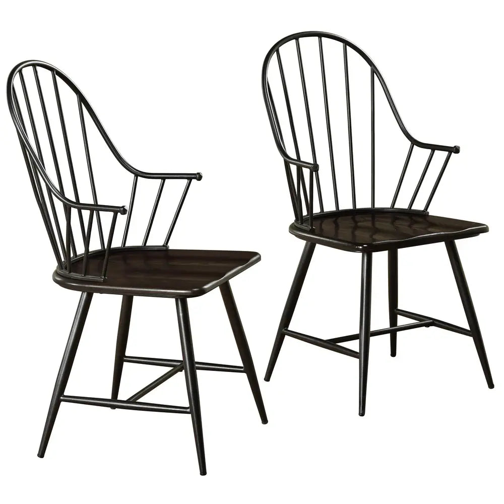 Simple Living Milo Mixed Media Spindle Arm Chairs (Set of 2)