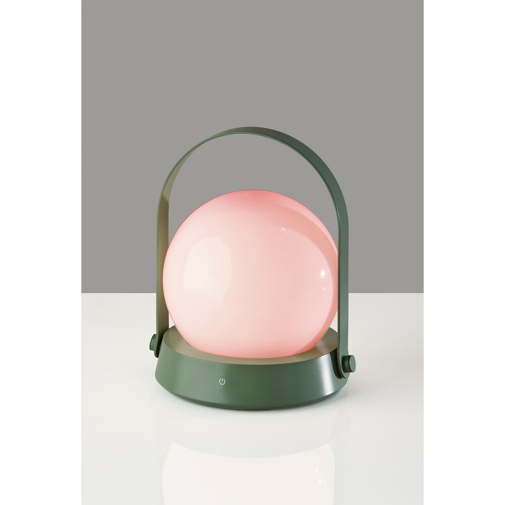 Millie LED Color Changing Table Lantern - Sage