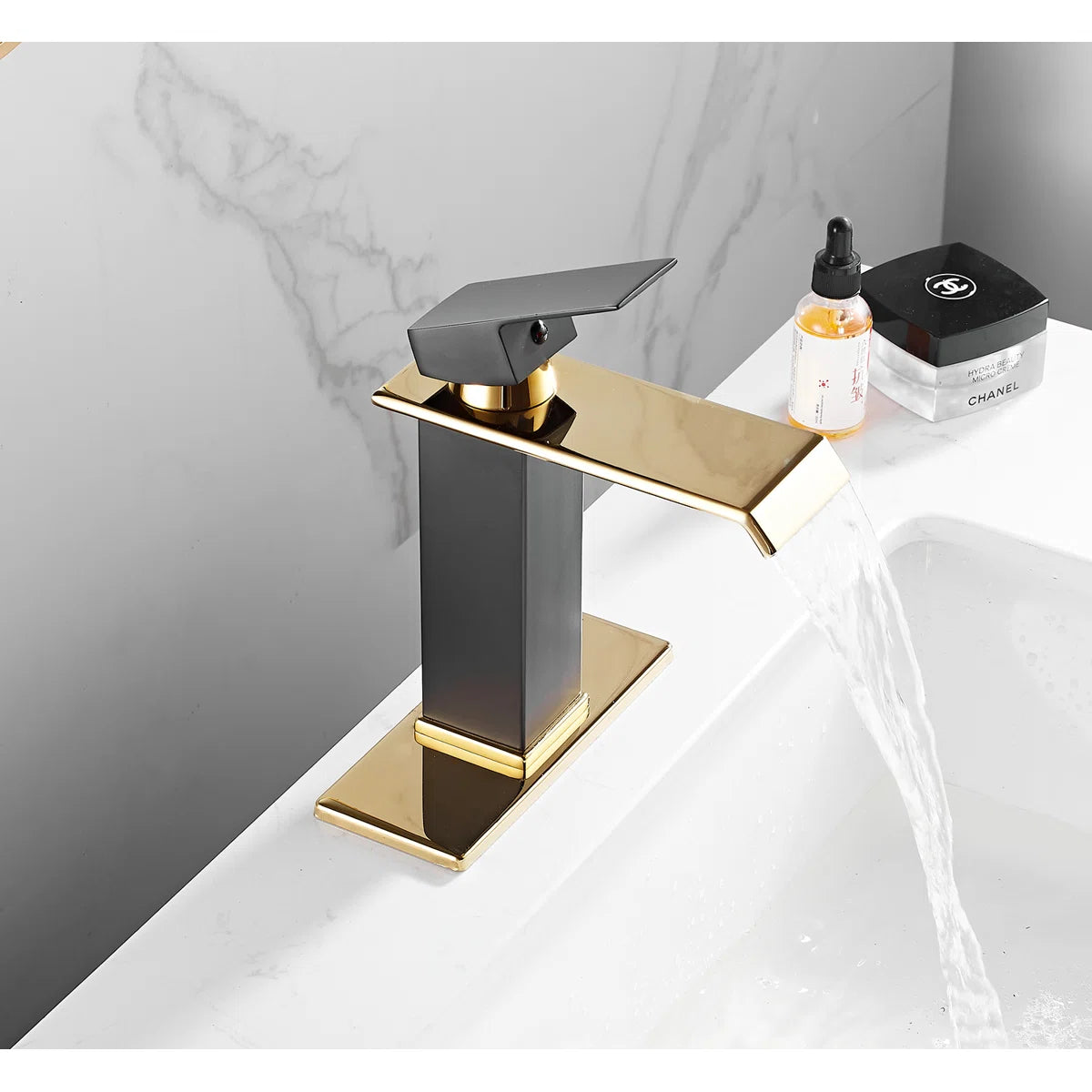 Single Hole Faucet Single-handle Waterfall Bathroom Faucet