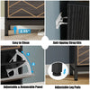 Slim Shoe Cabinet, Freestanding 24 Pair Shoe Rack Organizer - Black & Grey