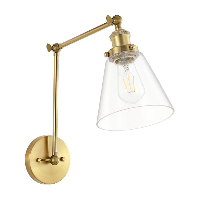 Solid Brass Swing Arm Sconce