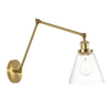 Solid Brass Swing Arm Sconce