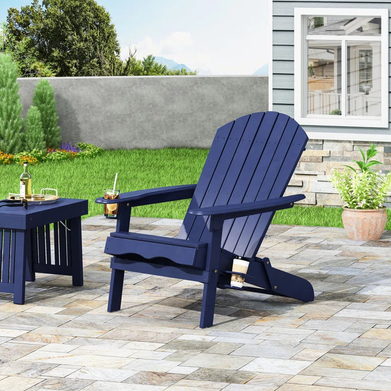Solid Wood Folding Adirondack Chair