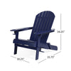 Solid Wood Folding Adirondack Chair