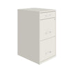 Deep 3 Drawer Metal File Cabinet, Pearl White