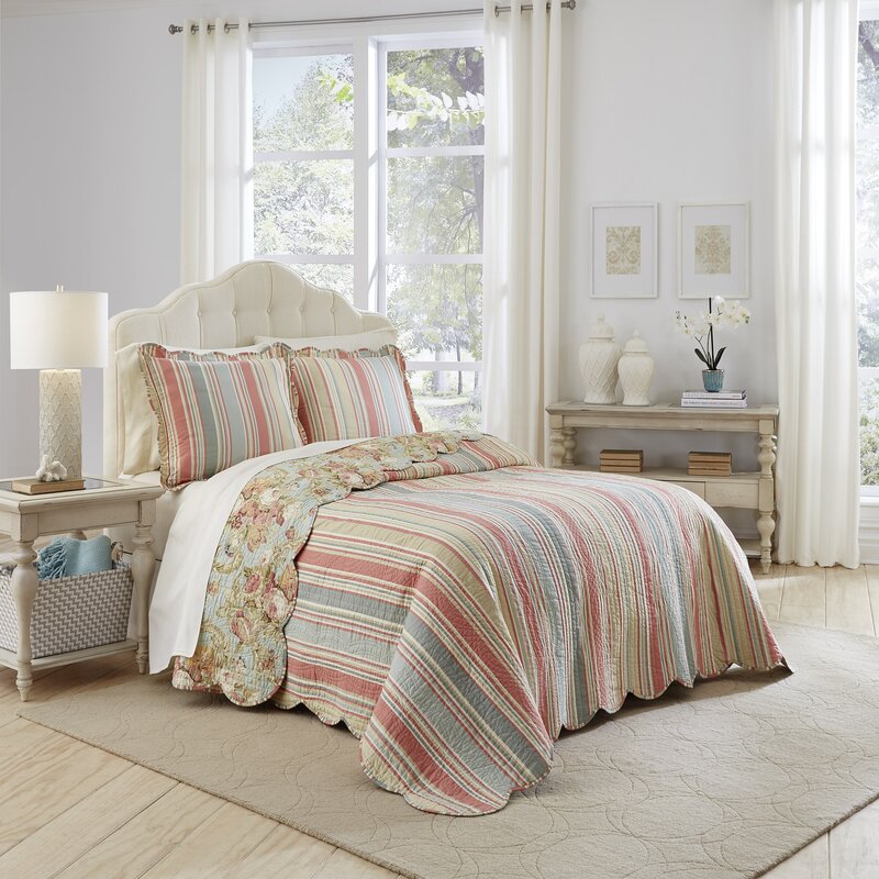 Spring Bling 100% Cotton Coverlet Set, Queen
