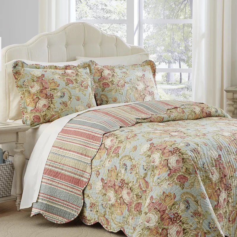 Spring Bling 100% Cotton Coverlet Set, Queen