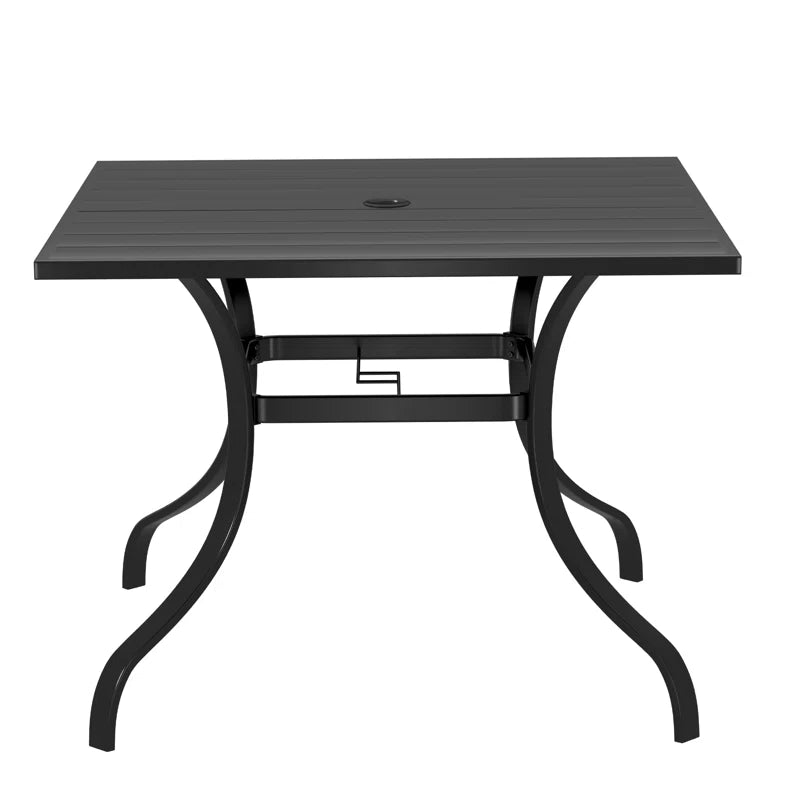 Square Outdoor Restaurant Steel Table