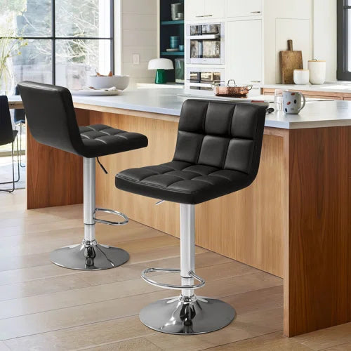 Stallcup Swivel Upholstered Counter Stool with Metal Frame