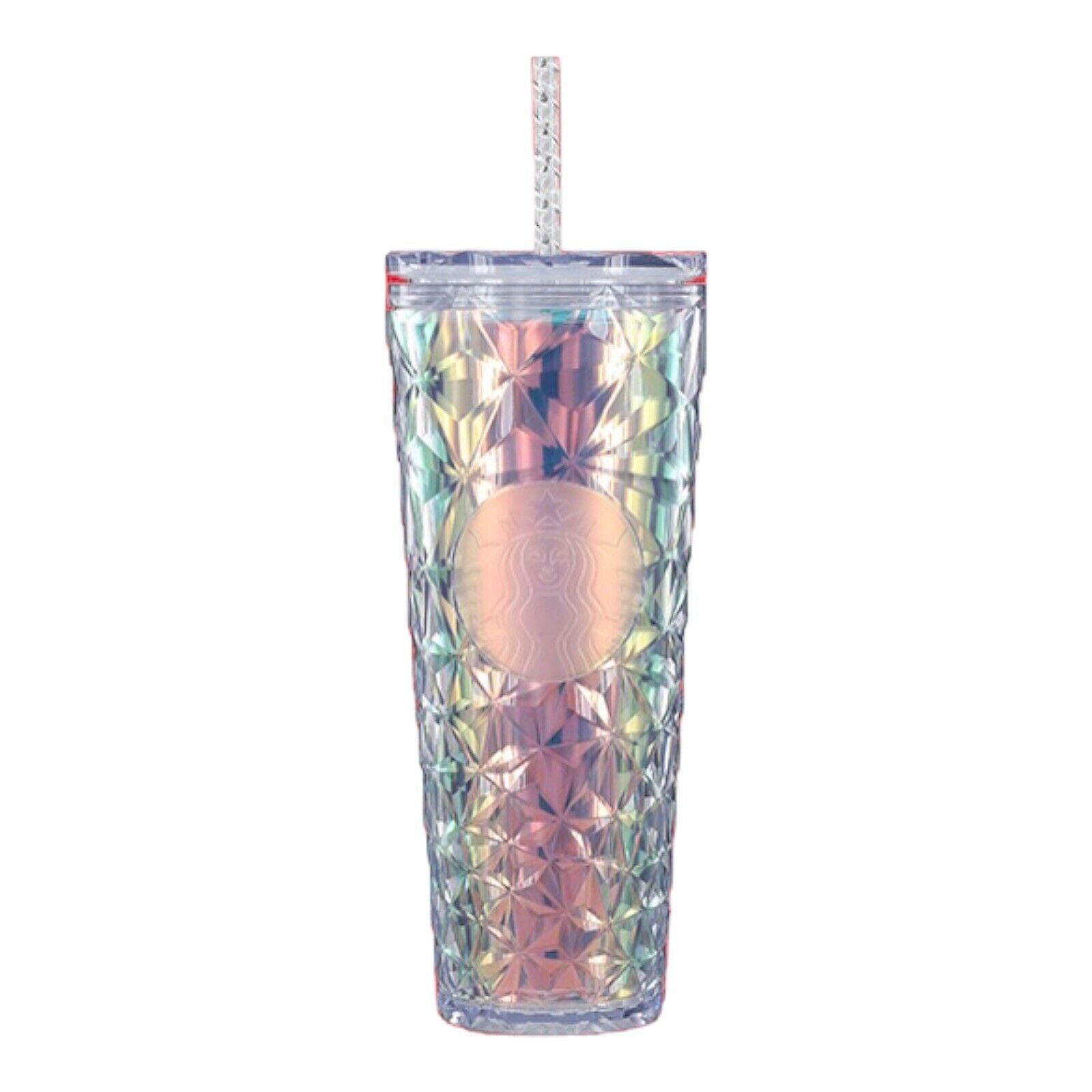 2023 Holiday Iridescent Winter White Cold Cup Tumbler - Venti