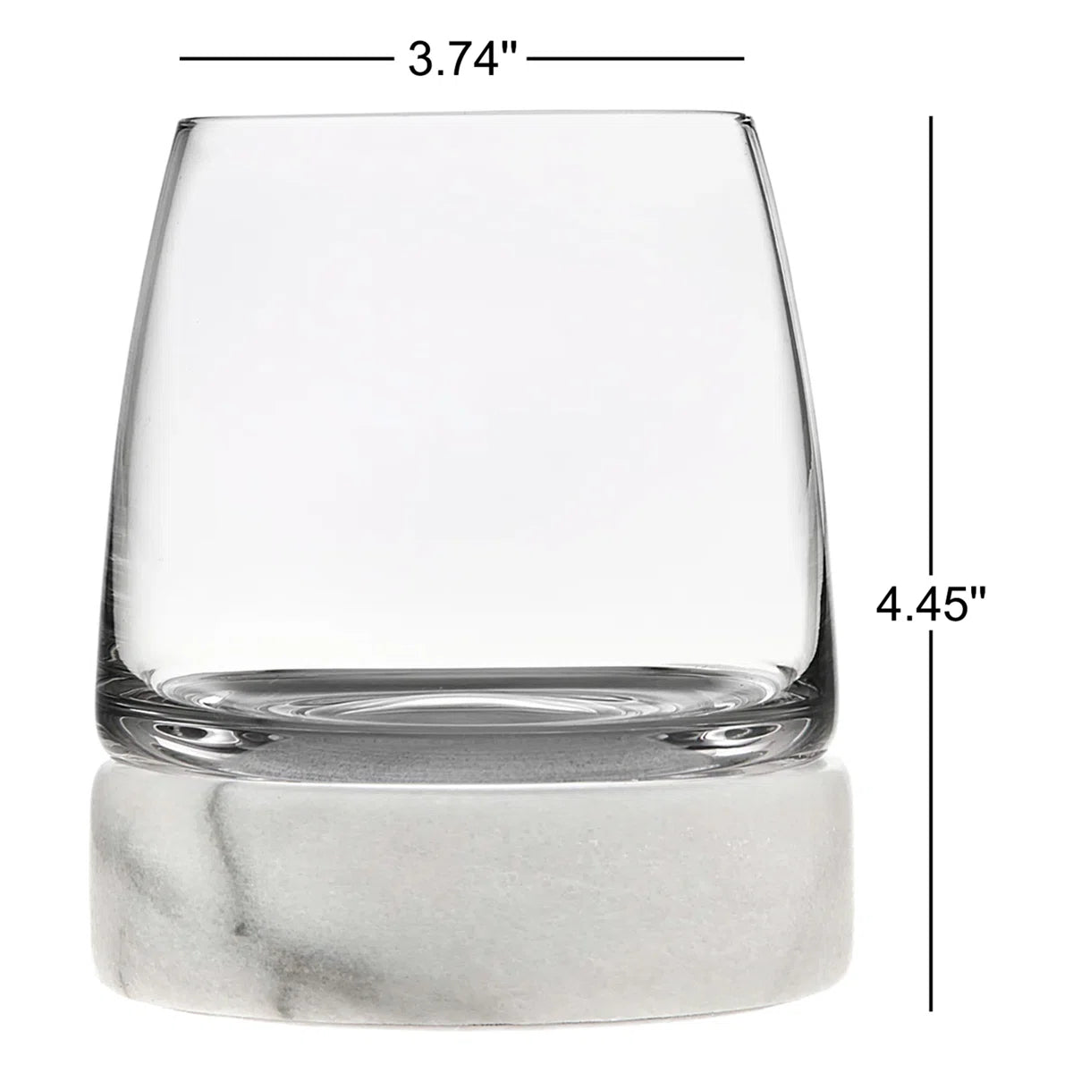 Stone Cold Lead Free Crystal Stemless All Purpose Glass Set of 2