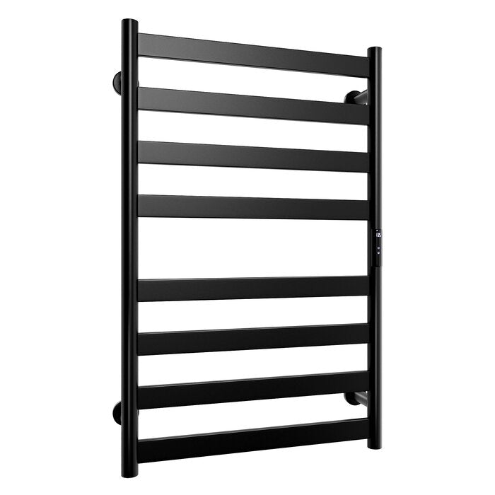 Black Straight Towel Rail Electric Towel Warmer