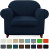 2 Piece Armchair Slipcover Stretch Spandex Furniture Protector - Navy