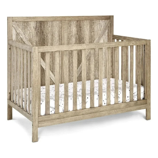 Barnside Farmhouse Wood 4-in-1 Convertible Crib in Vintage Chestnut