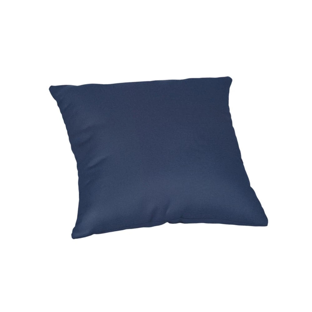 Solid Fabric 1-Piece Indoor/Outdoor Square Throw Pillow Canvas Navy
