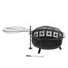 Fire Pit Black Steel All Star with Cooking Grate and Spark Screen