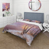 Sunshine Through Snowy Winter landscape III - Cabin & Lodge Duvet Cover Set - King