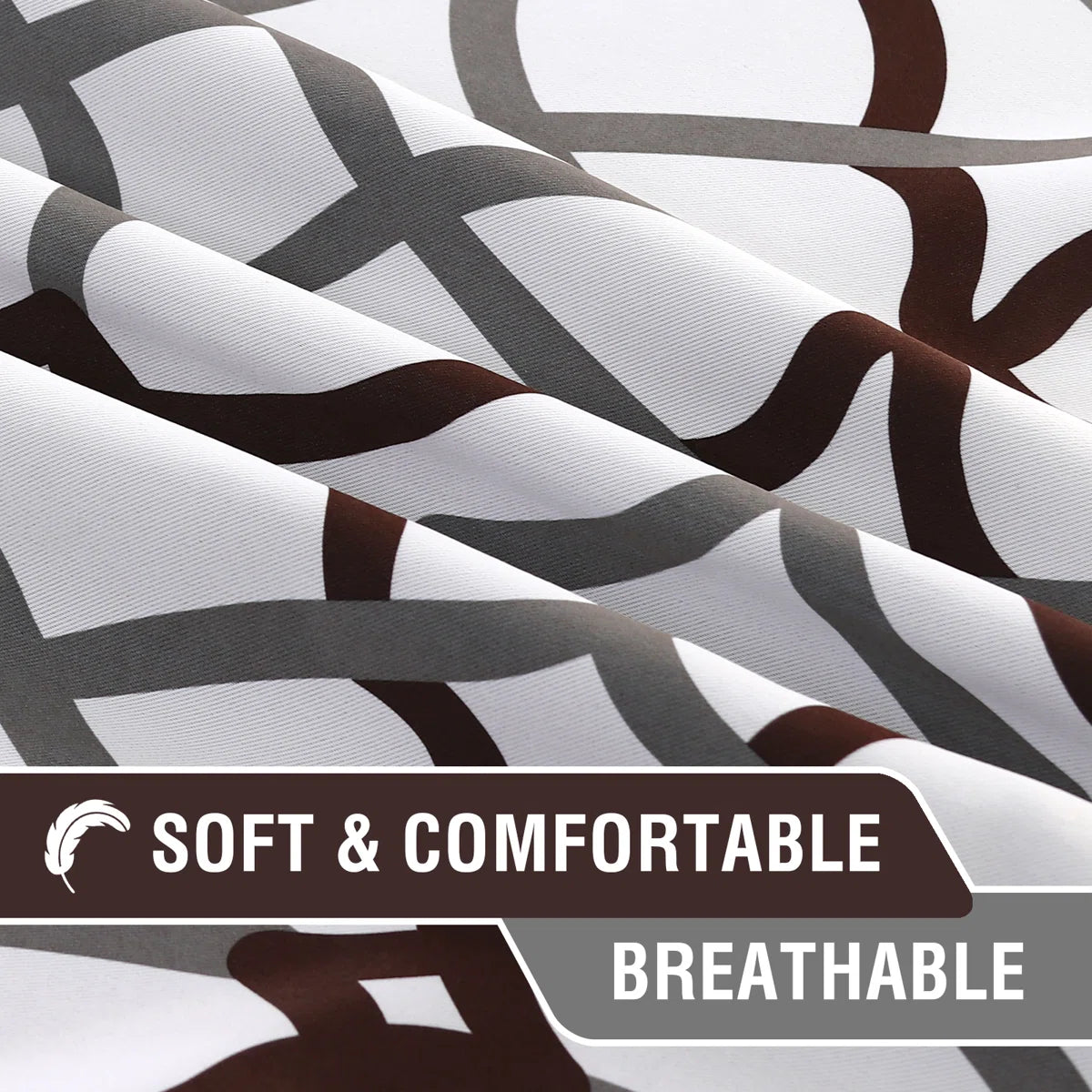 Suwannee Geometric Curtains Modern Grommet Drapes
