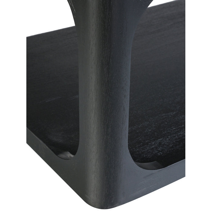 Black Sybil 47'' Solid Wood Coffee Table