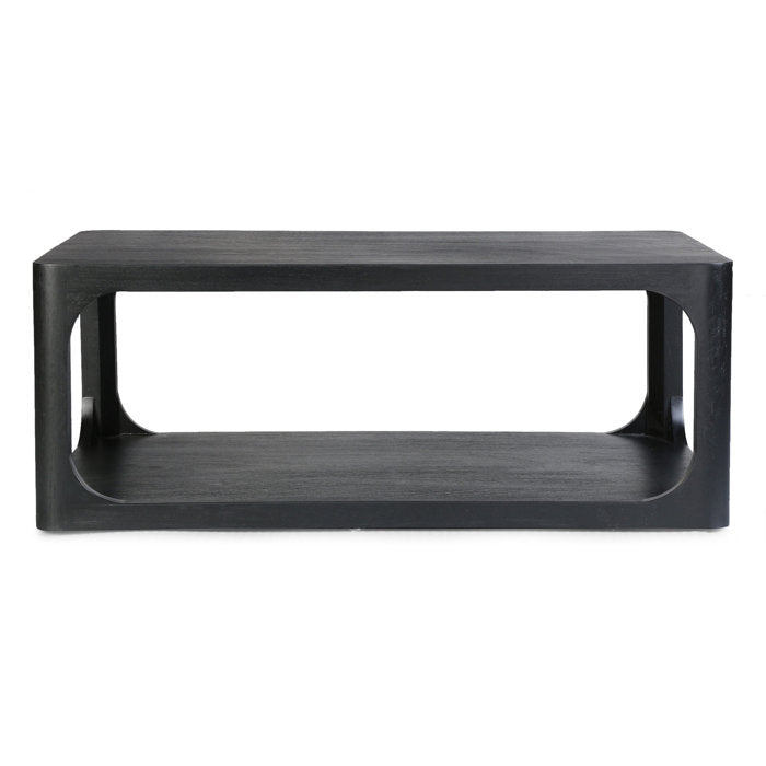 Black Sybil 47'' Solid Wood Coffee Table