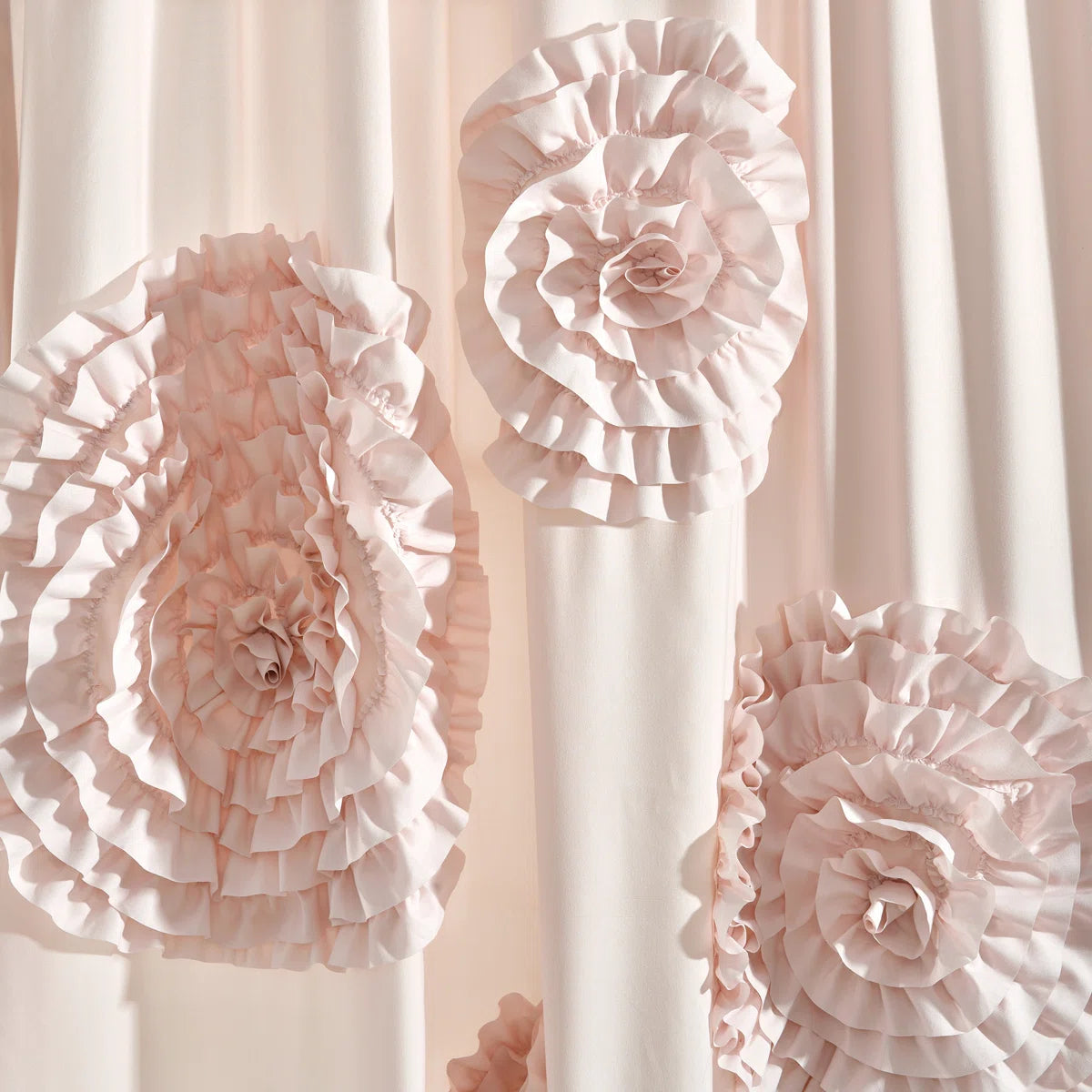 Synthetic Semi Sheer Single Curtain Panel Set of 2