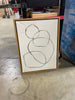 1 - Line Drawing Wall Canvas Gray/White