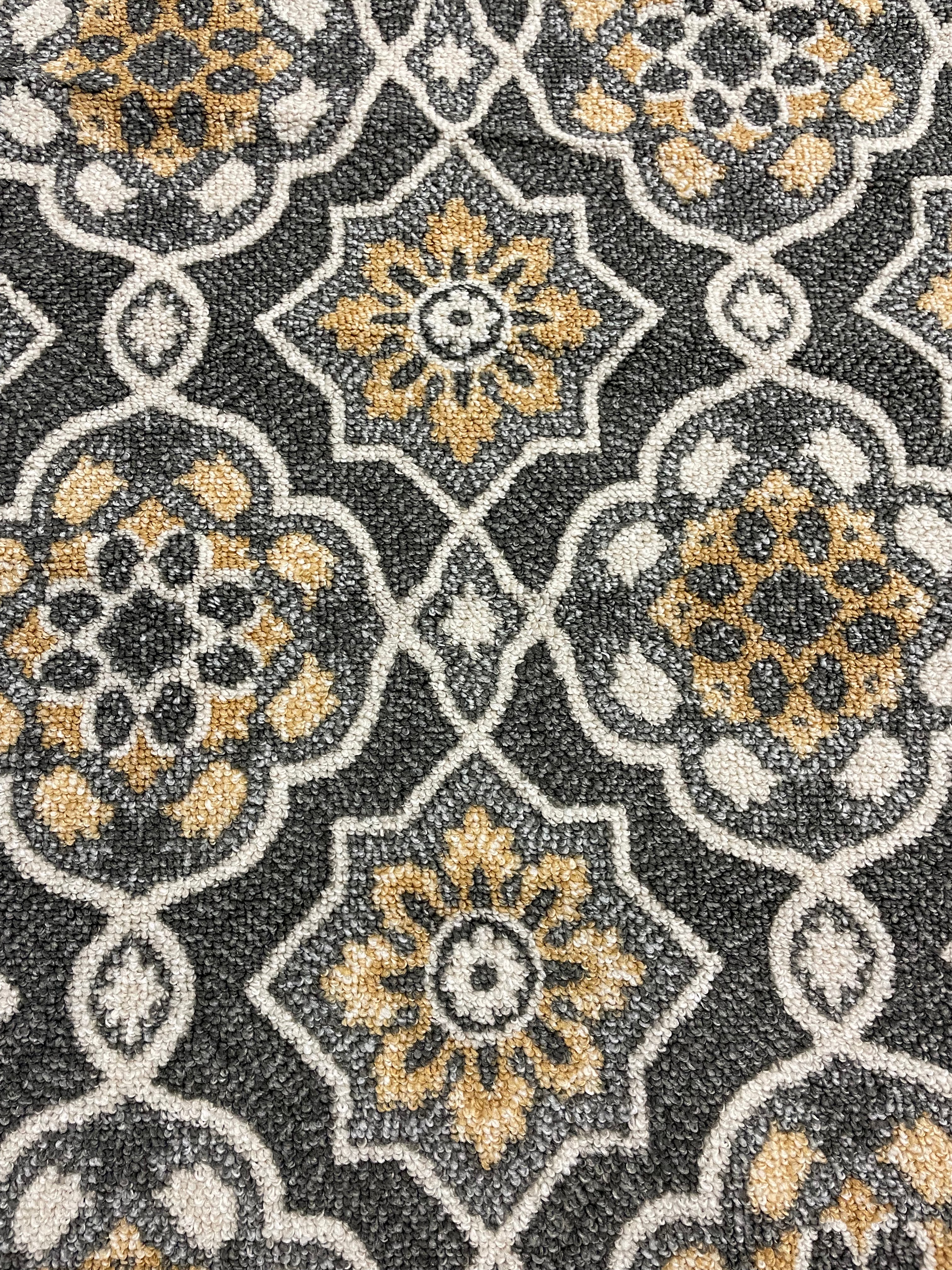 Washable Rowena Rug Charcoal Gray