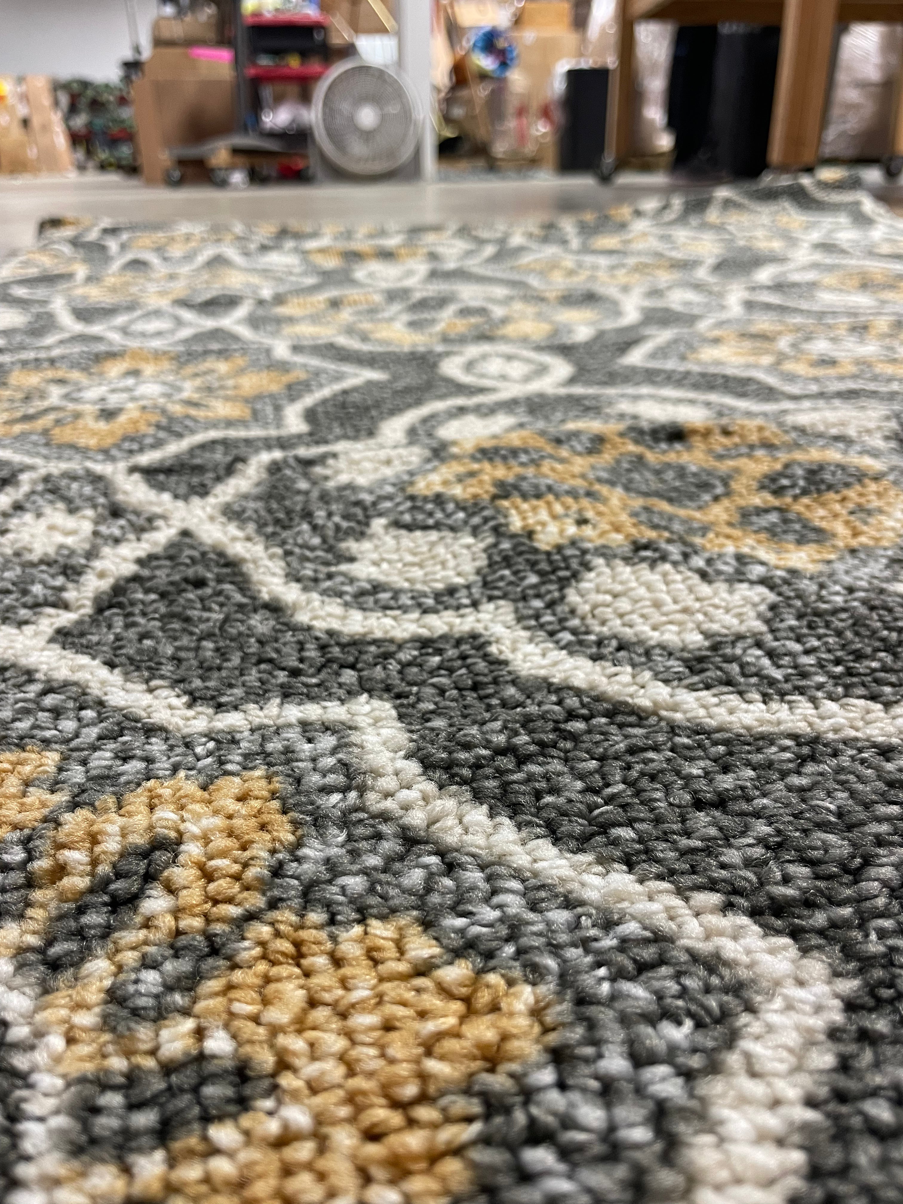 Washable Rowena Rug Charcoal Gray