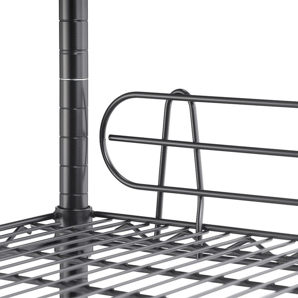 Wire Shelving w/ Backstands & Wheels, NSF-Certified, Black