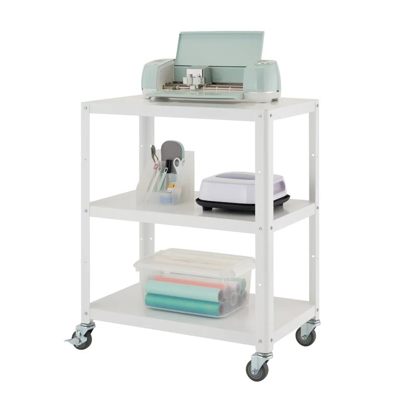 3-Tier Metal Utility Cart w/ Wheels