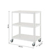 3-Tier Metal Utility Cart w/ Wheels