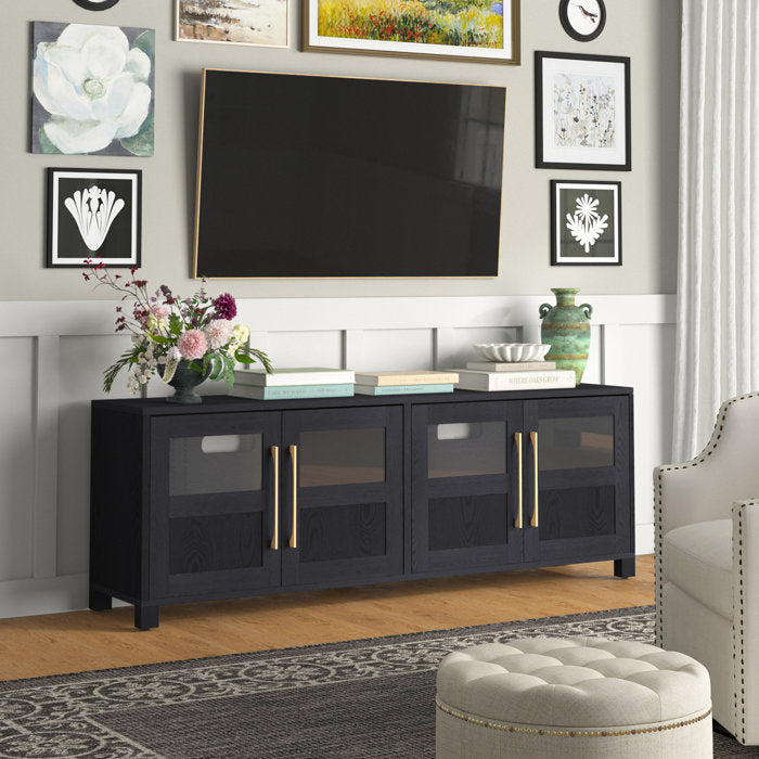 Black Grain TV Stand