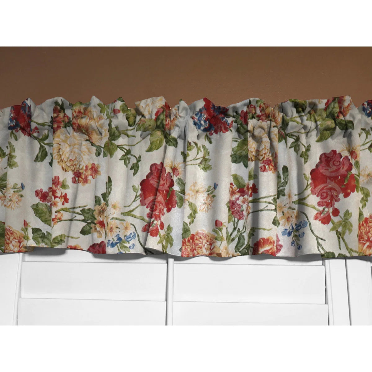 Taleah Cotton Blend Floral Tailored Window Valance