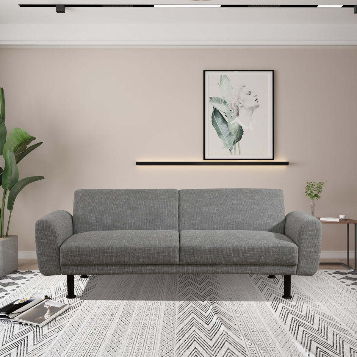 Tav 79.5'' Upholstered Sleeper Sofa - Gray SHOWROOM ITEM