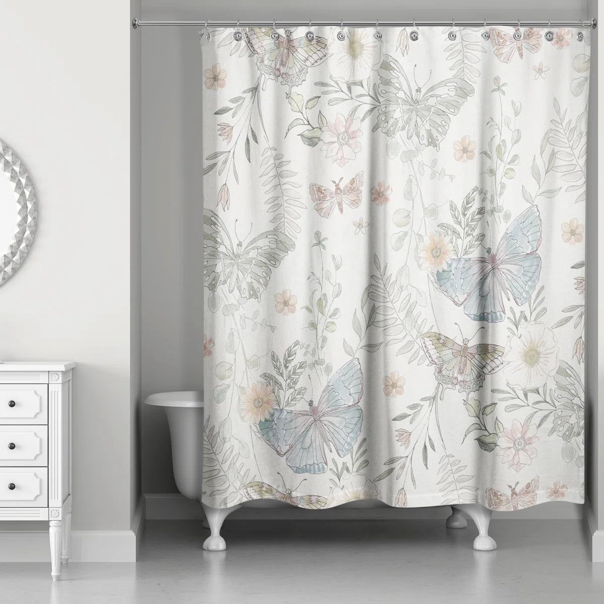 Tavarozzi Floral Shower Curtain