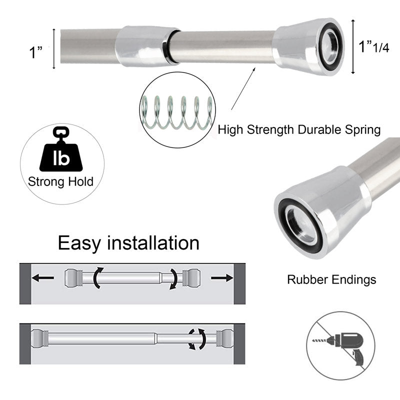 Tension Adjustable Shower Curtain Rod