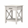 End Table with Storage - Linen White Oak