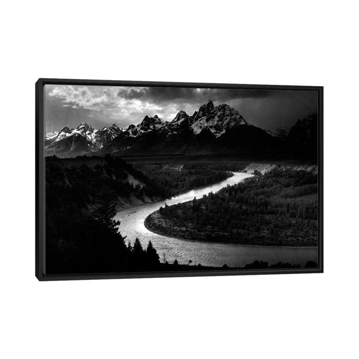 The Tetons Snake River by Ansel Adams Photograph