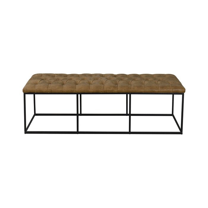 Thrapst Faux Leather Upholstered Bench