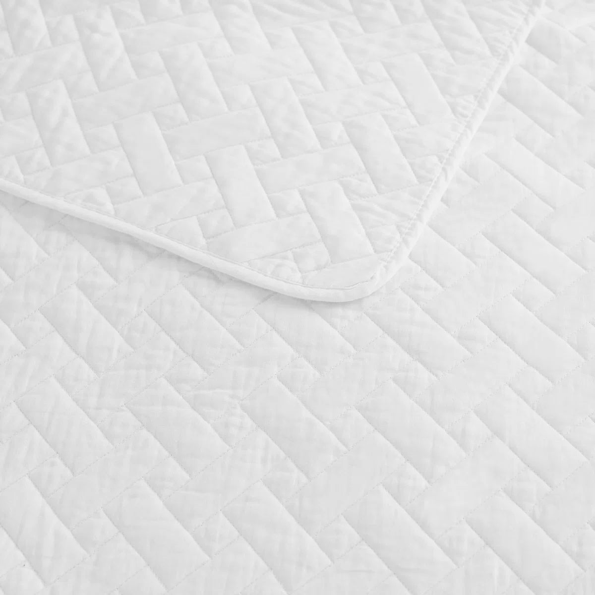 Raffia Solid Cotton Reversible Quilt Set - King