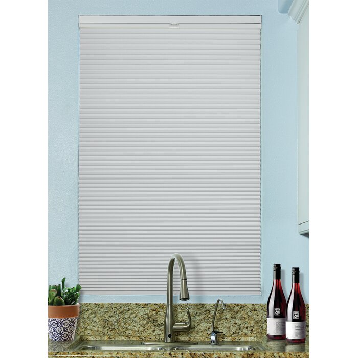 White Top Down/ Bottom Up Cordless Blackout Cellular Shade