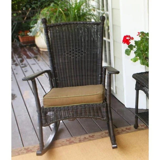 Portside Classic Dark Roasted Rocking Chair with Cushion