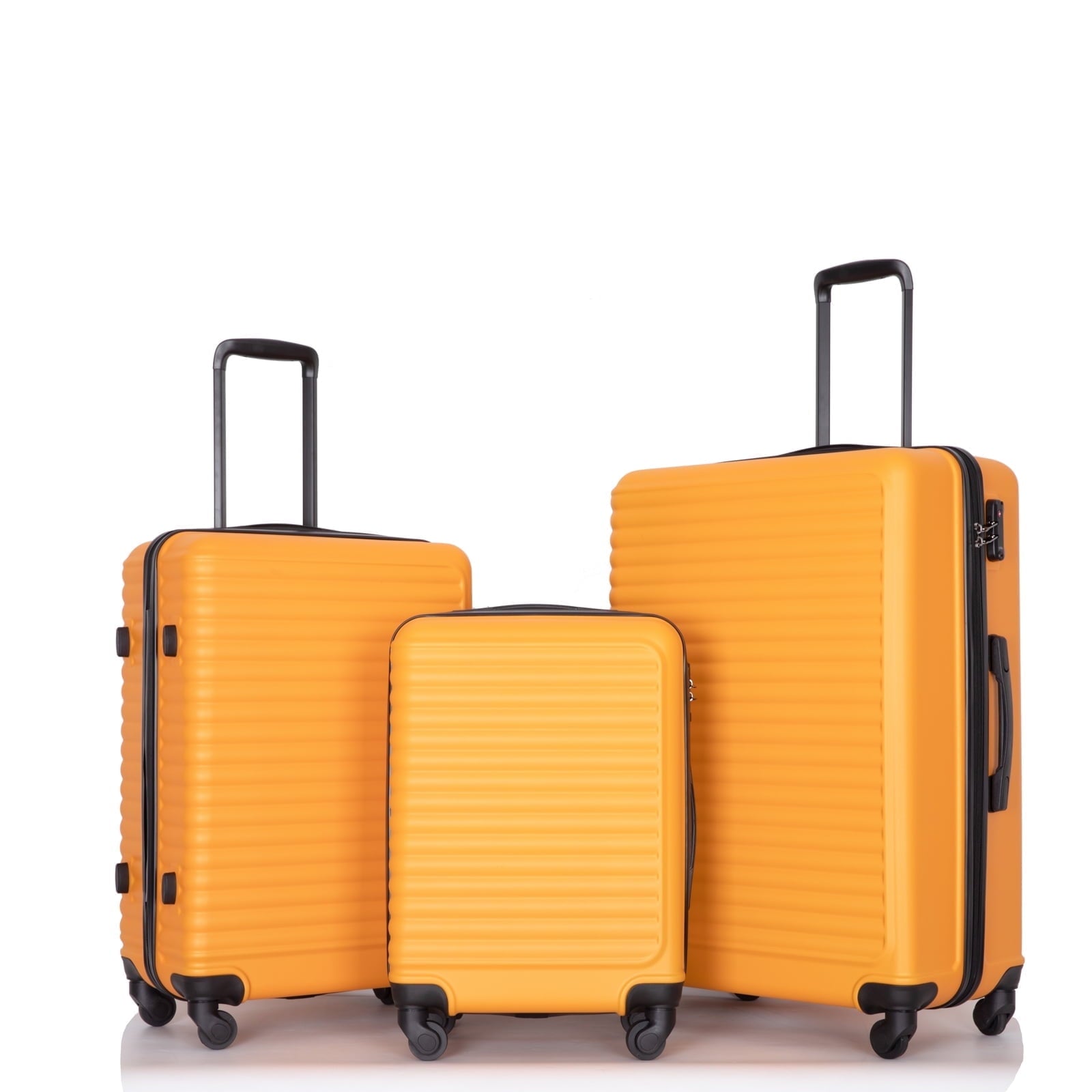 1 Piece Hardside Luggage Hardshell Lightweight Suitcase with TSA Lock Spinner Wheels (Orange)