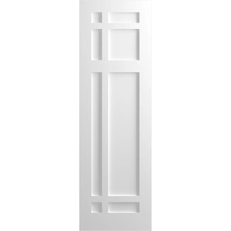 SET OF 2 True Fit PVC San Juan Capistrano Mission Style Fixed Mount Shutters (final cut, no further discounts)