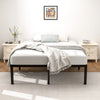 Turberville Black Metal Platform Bed Frame With Steel Slat Support, No Box Spring Needed