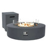 UPHA Round Patio Propane Gas Concrete Fire Pit Table, Fire Pit Only