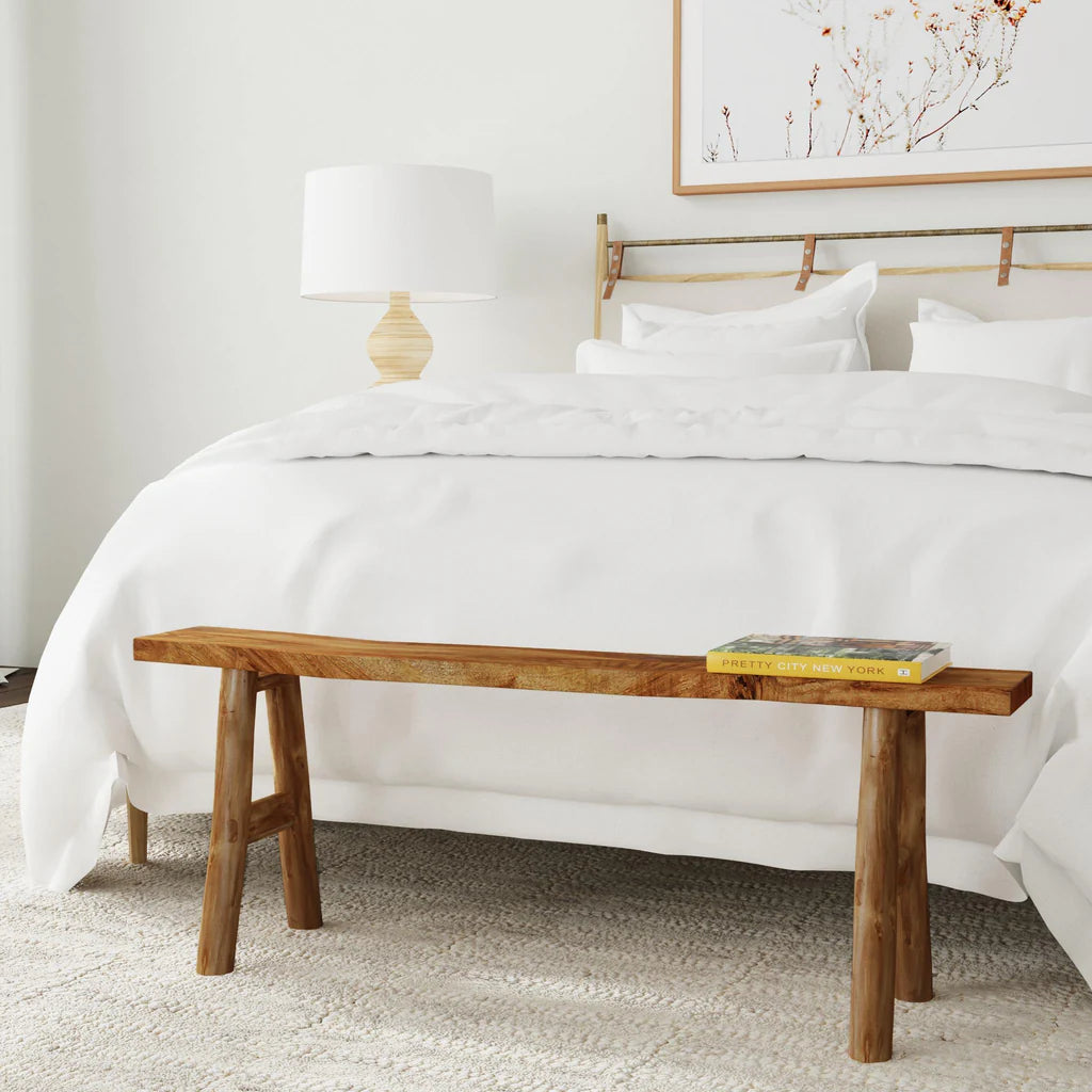 Ember Narrow Solid Wood A-Frame Bench