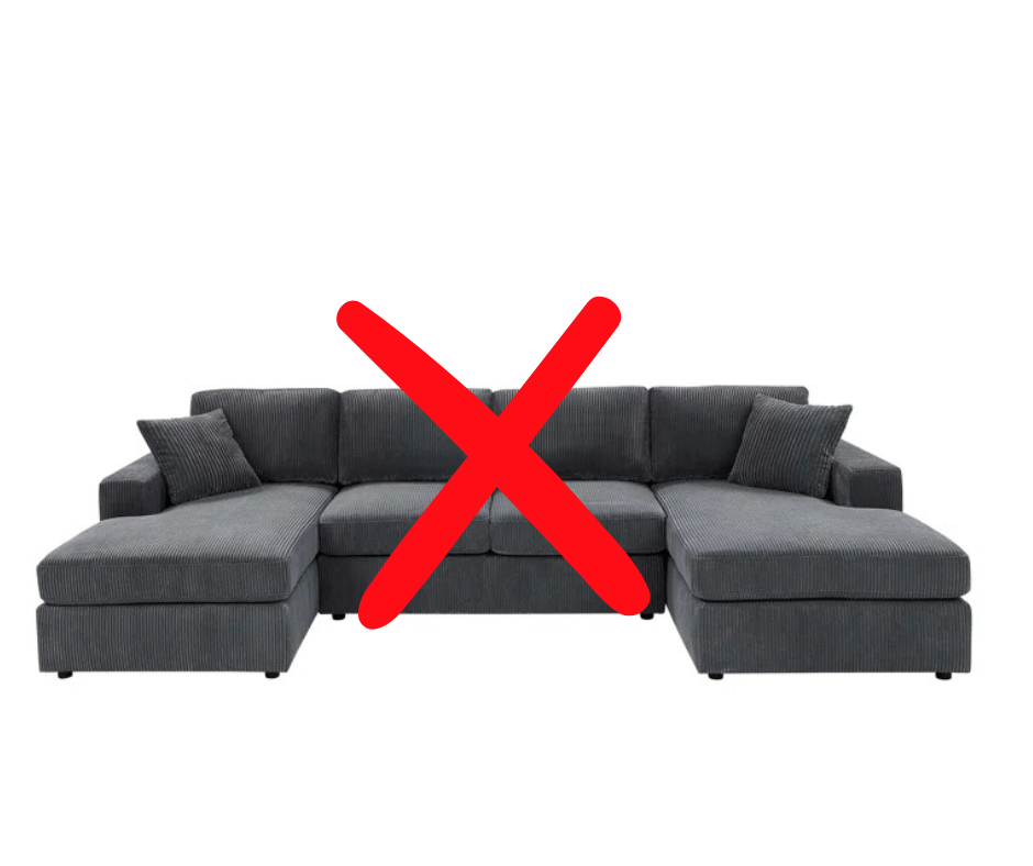 Loette 2 Piece Corduroy Sectional 2 Chaises only